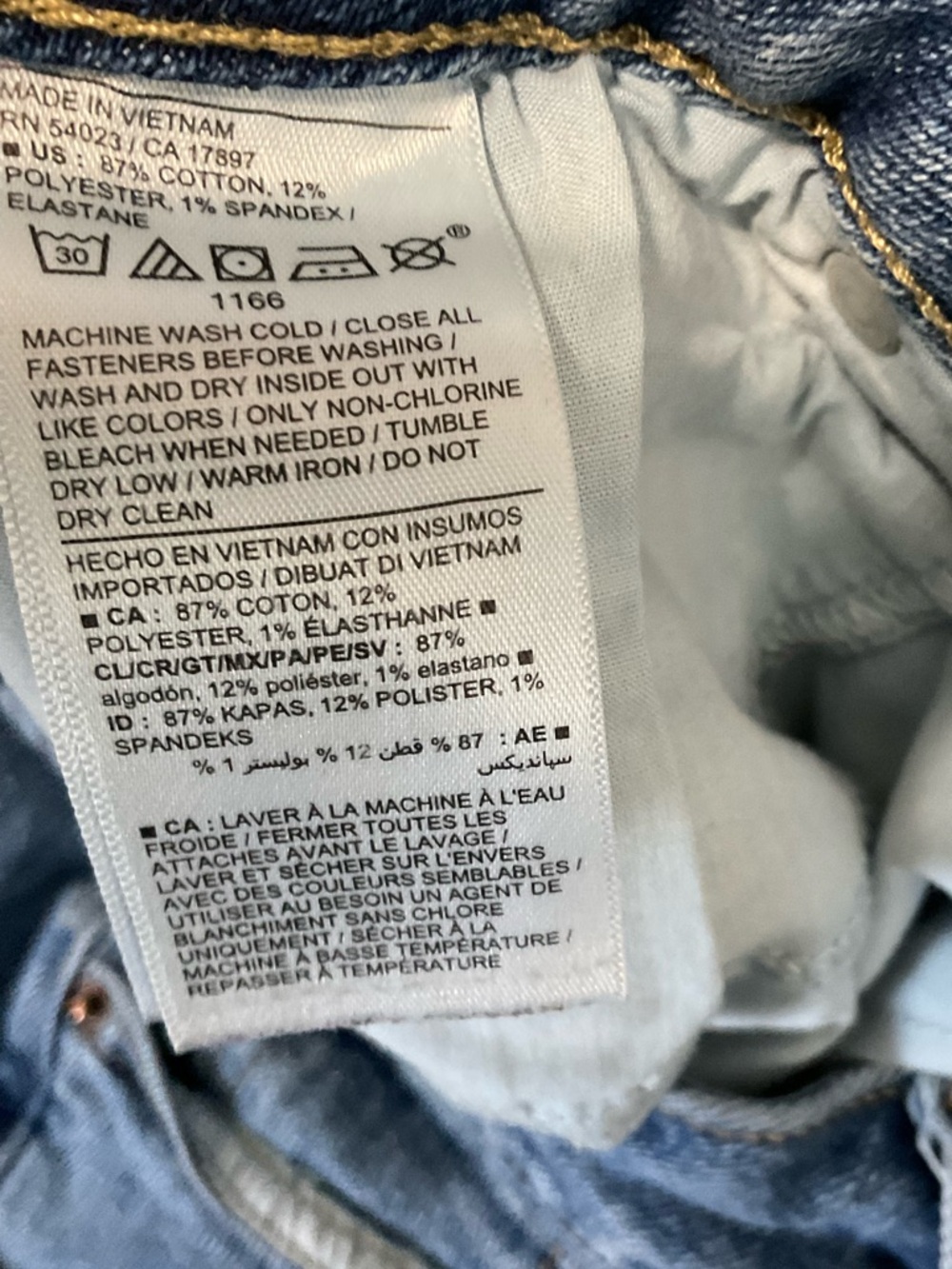 Old Navy O. G. Straight High-Rise Cropped Side Split Jeans Size 20 - Picture 5 of 7
